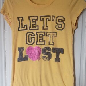 PINK Victoria's Secret Yellow Tee